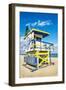 Lifeguard Tower, Miami Beach, Florida-vent du sud-Framed Photographic Print