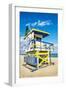 Lifeguard Tower, Miami Beach, Florida-vent du sud-Framed Photographic Print