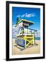 Lifeguard Tower, Miami Beach, Florida-vent du sud-Framed Photographic Print