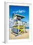 Lifeguard Tower, Miami Beach, Florida-vent du sud-Framed Photographic Print