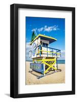 Lifeguard Tower, Miami Beach, Florida-vent du sud-Framed Photographic Print