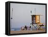 Lifeguard Tower on Newport Beach, Orange County, California, United States of America, North Americ-Richard Cummins-Framed Stretched Canvas