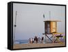 Lifeguard Tower on Newport Beach, Orange County, California, United States of America, North Americ-Richard Cummins-Framed Stretched Canvas