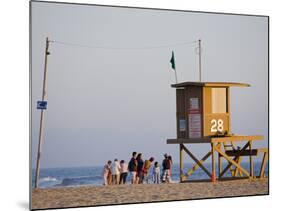 Lifeguard Tower on Newport Beach, Orange County, California, United States of America, North Americ-Richard Cummins-Mounted Photographic Print