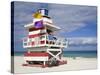 Lifeguard Tower on South Beach, City of Miami Beach, Florida, USA, North America-Richard Cummins-Stretched Canvas