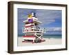 Lifeguard Tower on South Beach, City of Miami Beach, Florida, USA, North America-Richard Cummins-Framed Photographic Print