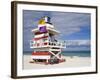 Lifeguard Tower on South Beach, City of Miami Beach, Florida, USA, North America-Richard Cummins-Framed Photographic Print