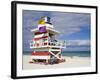 Lifeguard Tower on South Beach, City of Miami Beach, Florida, USA, North America-Richard Cummins-Framed Photographic Print