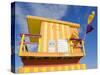 Lifeguard Tower on South Beach, City of Miami Beach, Florida, USA, North America-Richard Cummins-Stretched Canvas