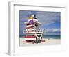 Lifeguard Tower on South Beach, City of Miami Beach, Florida, USA, North America-Richard Cummins-Framed Photographic Print