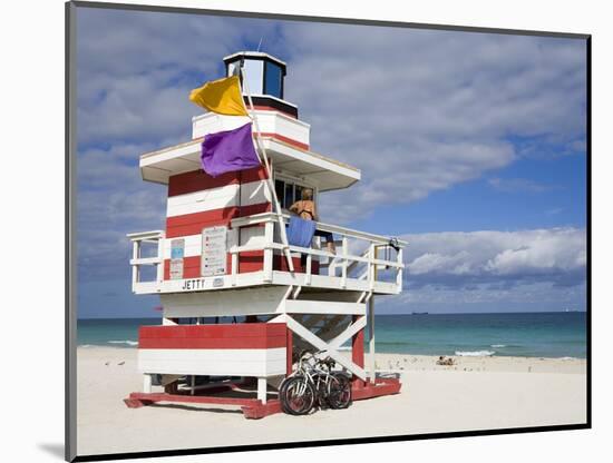 Lifeguard Tower on South Beach, City of Miami Beach, Florida, USA, North America-Richard Cummins-Mounted Photographic Print