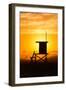 Lifeguard Tower on the beach, Newport Beach, California, USA-null-Framed Photographic Print