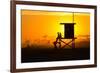 Lifeguard Tower on the beach, Newport Beach, California, USA-null-Framed Photographic Print