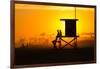 Lifeguard Tower on the beach, Newport Beach, California, USA-null-Framed Photographic Print