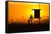 Lifeguard Tower on the beach, Newport Beach, California, USA-null-Framed Stretched Canvas