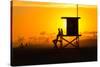 Lifeguard Tower on the beach, Newport Beach, California, USA-null-Stretched Canvas