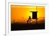 Lifeguard Tower on the beach, Newport Beach, California, USA-null-Framed Photographic Print