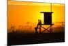 Lifeguard Tower on the beach, Newport Beach, California, USA-null-Mounted Photographic Print