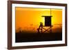 Lifeguard Tower on the beach, Newport Beach, California, USA-null-Framed Photographic Print