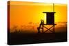 Lifeguard Tower on the beach, Newport Beach, California, USA-null-Stretched Canvas