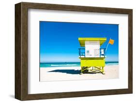 Lifeguard Tower South Beach FL-null-Framed Art Print