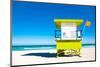 Lifeguard Tower South Beach FL-null-Mounted Art Print