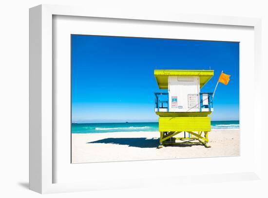 Lifeguard Tower South Beach FL-null-Framed Art Print