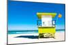 Lifeguard Tower South Beach FL-null-Mounted Art Print