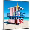 Lifeguard Tower South Beach FL-null-Mounted Art Print