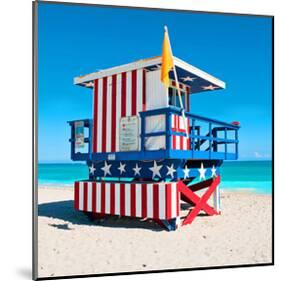 Lifeguard Tower South Beach FL-null-Mounted Art Print