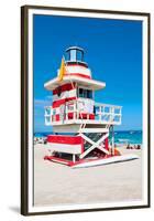 Lifeguard Tower South Beach FL-null-Framed Premium Giclee Print