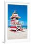 Lifeguard Tower South Beach FL-null-Framed Premium Giclee Print