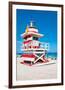 Lifeguard Tower South Beach FL-null-Framed Premium Giclee Print