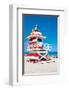 Lifeguard Tower South Beach FL-null-Framed Art Print