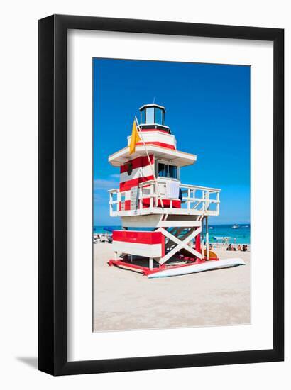 Lifeguard Tower South Beach FL-null-Framed Art Print