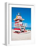 Lifeguard Tower South Beach FL-null-Framed Art Print