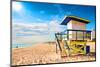 Lifeguard Tower South Beach FL-null-Mounted Art Print