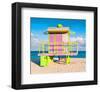 Lifeguard Tower South Beach FL-null-Framed Art Print