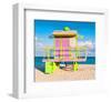 Lifeguard Tower South Beach FL-null-Framed Art Print