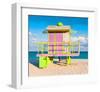 Lifeguard Tower South Beach FL-null-Framed Art Print