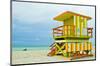 Lifeguard Tower South Beach FL-null-Mounted Art Print