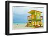 Lifeguard Tower South Beach FL-null-Framed Art Print