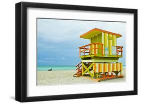 Lifeguard Tower South Beach FL-null-Framed Art Print