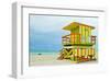 Lifeguard Tower South Beach FL-null-Framed Art Print