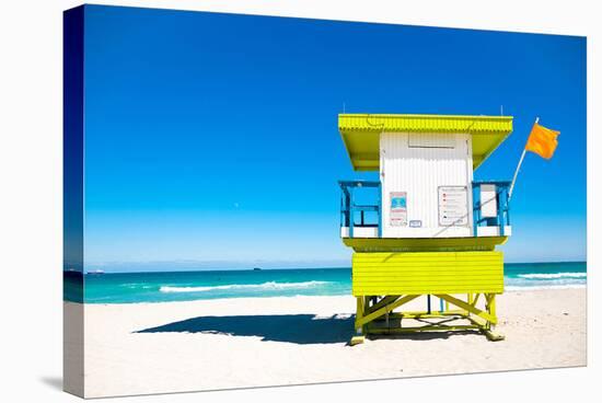 Lifeguard Tower South Beach FL-null-Stretched Canvas