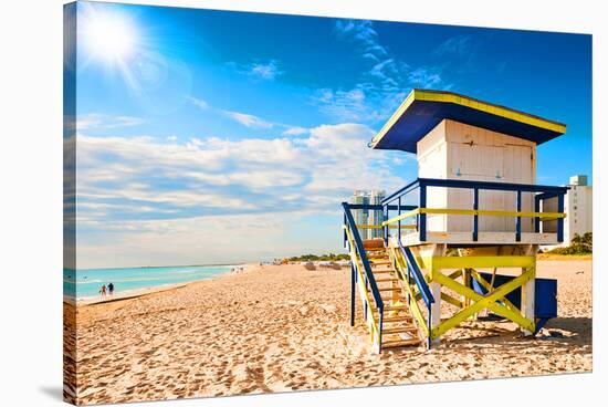 Lifeguard Tower South Beach FL-null-Stretched Canvas