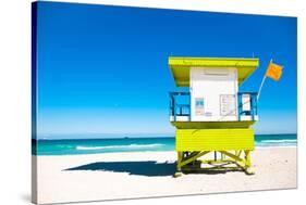 Lifeguard Tower South Beach FL-null-Stretched Canvas