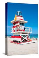 Lifeguard Tower South Beach FL-null-Stretched Canvas