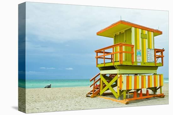 Lifeguard Tower South Beach FL-null-Stretched Canvas