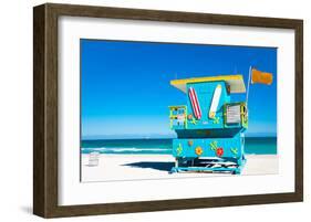 Lifeguard Tower South Beach-null-Framed Art Print